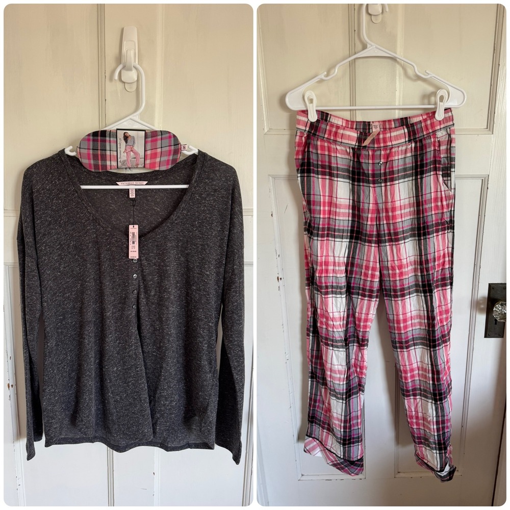 NWT‎ Victoria's Secret The Dreamer Henley pajama set with eye mask